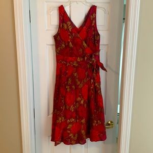 Super fabulous size 8 j peterman red church dress